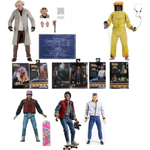Marty McFly Doc Brown Figure NECA Back To The Future Ⅱ Sports Almanac Martin (1985) Biff Tannen Model Toy Doll