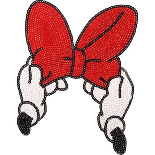 Sequins Bow Sequin Patch Applique Diy Patch Cute Big Patches for Clothing Large Patch Applique Clothes Sequin Flower Patches