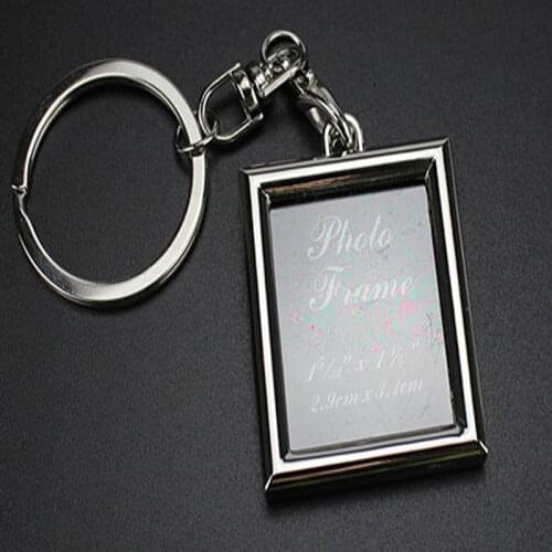 Lovers Mini Keychain Frames Insert Photo Picture Artworks Frame Keyring Metal Alloy Creative Keychain Fob Best Love Gifts