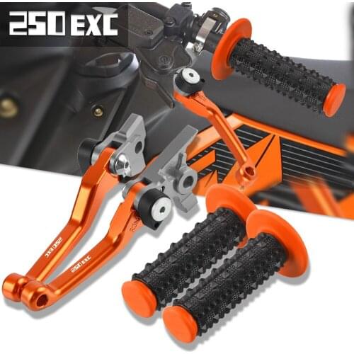 Motocross Hand Grips Handlebar FOR 250EXC 2014 2015 2016 2017 2018 2019 2020 2021 Foldable Dirt Bike Brake Clutch Levers Grips