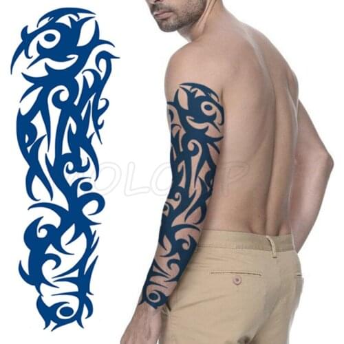 Juice Tattoo Sticker Totem Flower Vine Design Stickers Full Arm Body Art Fake Tatoo Keep about 15 Days