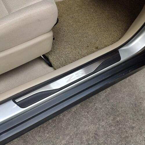 Car Styling Stickers For Mg Zs 2017 2019 Car Accessories Stainless Steel Door Sill Trim Protector Scuff Palte Guard Auto Styling