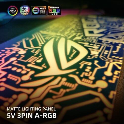 ARGB Matte GPU Backplate DIY Side Panel PC Case Lighting Panel Customizable Mod Frosted Light pad AURA SYNC Water cooling Custom