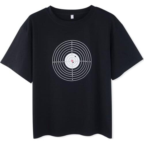 Neatie kiddie Spring Summer Black Print Women Short Sleeve T-shirt Clothes Streetwear Casual