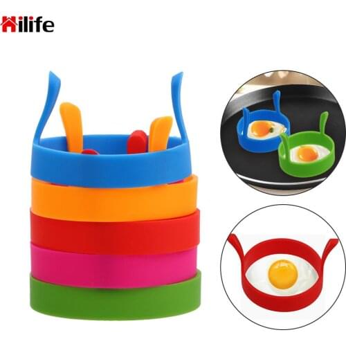 Non-toxic Omelette Fried Egg Shaper Egg Round Mold Kitchen Accessories Silicone Cooking Tool Pancake Ring