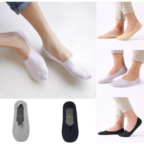 Hot Sale Solid Mesh Mens Socks Invisible Ankle Socks Men Summer Breathable Thin Boat Socks Fashion Wholesale