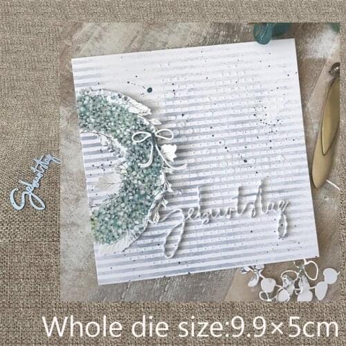 New Design Craft Metal Cutting Die cut dies German birthday letters scrapbook Album Paper Card Craft Embossing die cuts