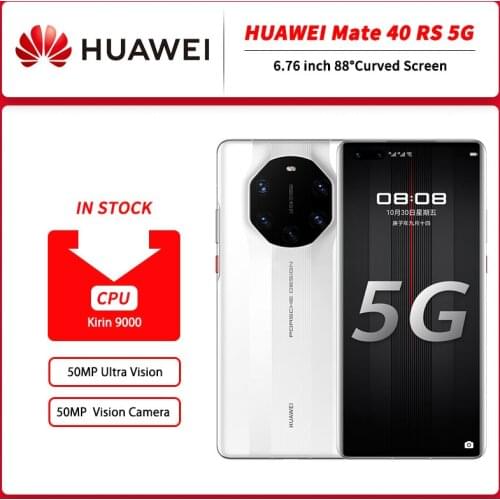 Original Official Huawei Mate 40 RS 5G Cell Phone Kirin9000 6.76'' OLED 50MP Camera IOS 10X Zoom 66W Super Charge