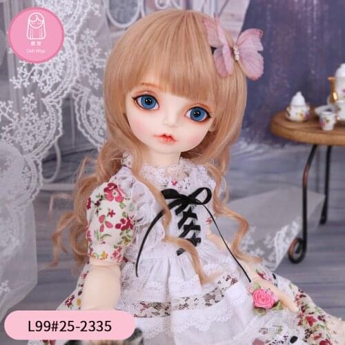 Wig For Doll BJD free shipping size 8.4-9.6inch 1/4 high-temperature wig shinee RL Doll Mignon long gray Beautiful doll L99