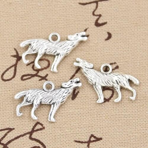 10pcs Charms Howling Wolf 26x20mm Antique Making Pendant fit,Vintage Tibetan Bronze Silver color,DIY Handmade Jewelry