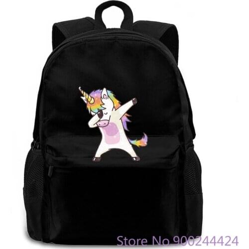 UNICORN DAB I Dance DJ MC Disco Club Clubbing Party Hard Thug Rainbow Novelty Cool women men backpack laptop travel school