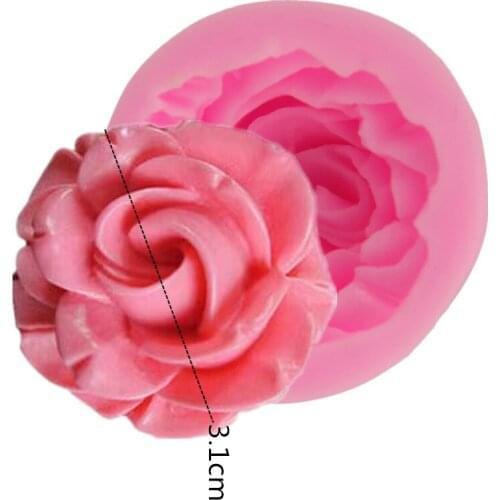 Bloom Rose Silicone Cake Mold 3D Flower Fondant Mold Cupcake Jelly Candy Chocolate Decoration Baking Tool Moulds
