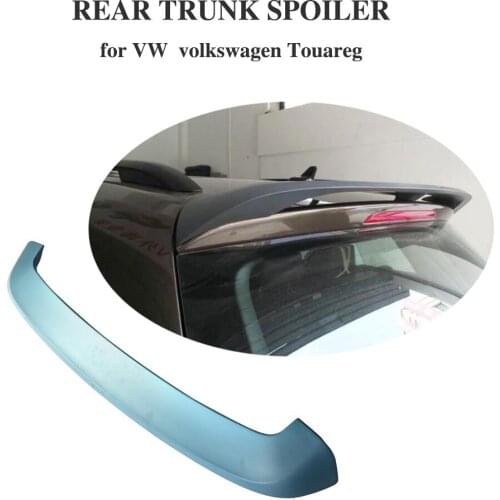 Rear Trunk Roof Spoiler for VW Volkswagon Touareg 2011 - 2017 ABS Grey Primer Roof Window Wings