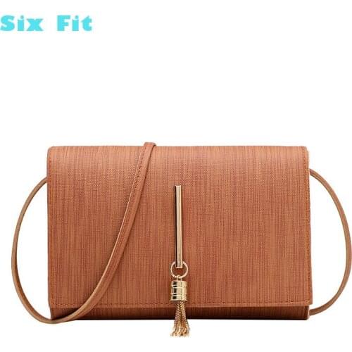 Women Chain Small Flap PU Leather Solid Hasp Shoulder Messenger Bags Lady Mini Crossbody Tassels Shell Handbags Bolsas Gift New