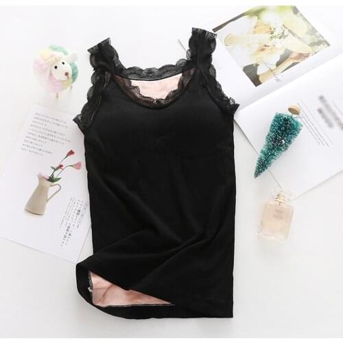 Women Thermal Vest Underwear Sleeveless Waistcoat Tank Top Nylon Winter Warm Keeping Solid Color Stretch One Size Underwear