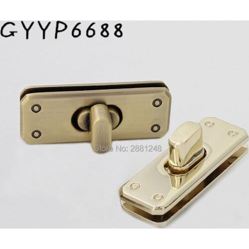 1-5set 42x15mm rectangle metal clasp metal clasp turn lock for bag Leather Accessories handmade clasp handmade padlock wholesale