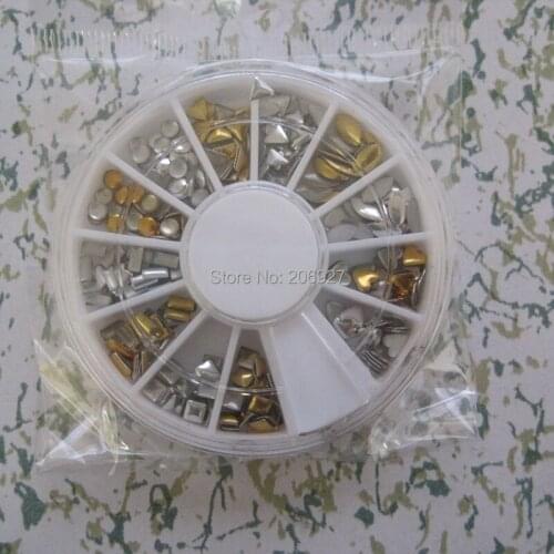 1PC OD-01 3D 12 Types Metal Decoration in wheel Shiny Nail Decoration Lovely Outlooking