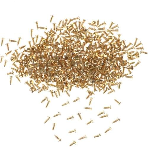 1 Pack Flat Self-tapping Screws Brass Material Golden Screws DIY Model Making Tools 2*6mm