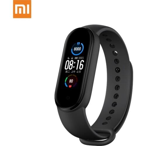 2020 Xiaomi MI Band 5 Smart Bracelet AMOLED Color Screen Waterproof Fitness Tracker Heart Rate Sleep Monitoring Bluetooth 5.0