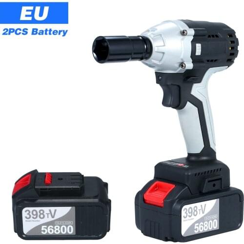 Brushless Impact Wrench Cordless Electric Impact Wrench with 1/2in Chuck 980 Torque 4.0A Battery with Driver Impact Sockets