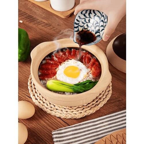 Vintage Large Casserole Ceramic Heat Resistant Soup Pot Casserole Clay Pot Cooking Cookware Kookgerei Kitchen Accessories DI50SG