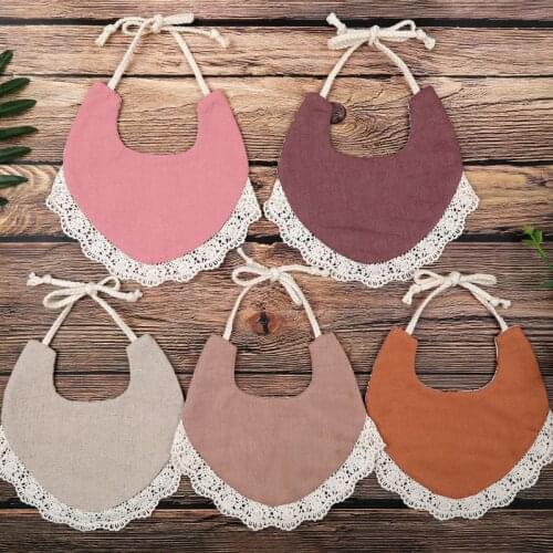 Floral Vintage Newborn Double Side Bibs Boys Girls Bandana Cotton Saliva Towel 090A