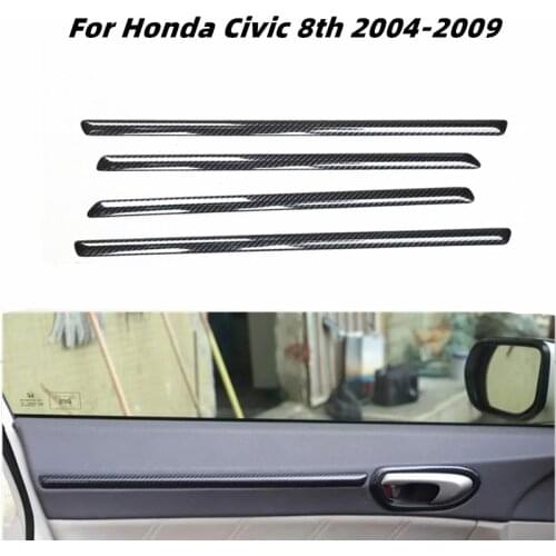For Honda Civic 8th 2004-2005 2006 2007 2008 2009 Car Interior Door Panel Decoration Strips Accessories Auto Moldings Styling