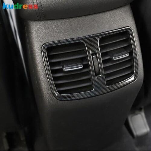 For Hyundai Tucson 2016 2017 2018 2019 2020 Carbon Fiber Rear Air Condition Outlet Vent Cover Trim Sticker Styling Accessories