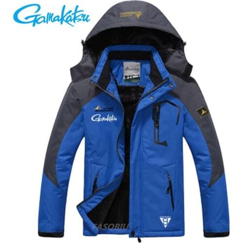 Gamakatsu Men Winter Cycling Outdoor Waterproof Warm Fishing Clothing Breathable UV Camping Skiing Hiking for Fishing Jacket