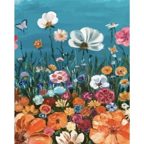 GATYZTORY Frame DIY Painting By Numbers Kit Flowers Acrylic Paint On Canvas Calligraphy Painting Coloring By Number Home Decor