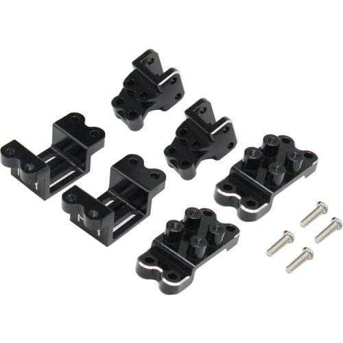 Hot racing Aluminum Damper Mounting Brackets Case Set for Tamiya CR01 Rock Crawler