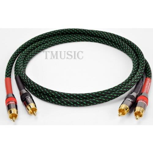 HiFi RCA Cable HiFi 2 RCA To 2 RCA Interconnect Audio Cable Preamp Amplifier DAC CD Player RCA Phono Cable