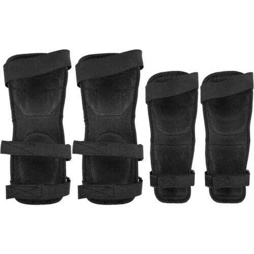 Set Knee pads Breathable Protector Adjustable Parts Black Shatter-resistant