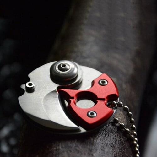 Personal Safety Coin Keychain Knife Pocket Knife Outdoor Camp Hunting Knife Self defense Mini Blade Personal Survival Tool