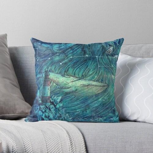 Moonlit Sea Throw Pillow Cushion Cover Polyester throw pillows case on sofa home living room car seat decor 45x45cm