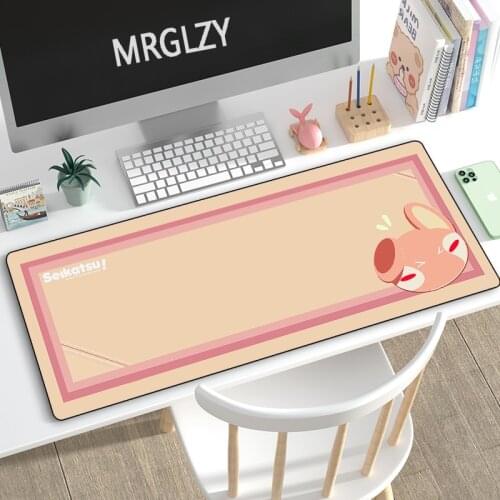 Cute Cartoon Mouse Pad Comtuper Green Eye Protection DeskMat XXL Large Mousepad Gaming Accessoroes Laptop Gamer Keyboard MausMat