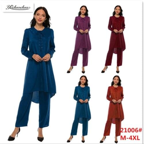 Muslim Lace up Two-piece Womens Clothing Gulban Ethnic Suit