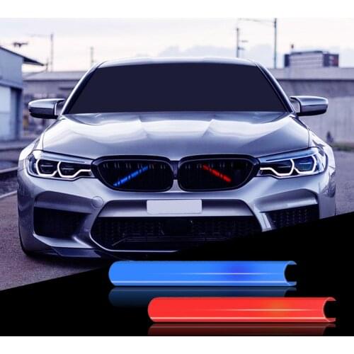 Front Grille Trim Strip For BMW F10 F30 F20 F01 3 4 5 7 Series 2 Color Sport Style Sticker Grille Cover Clip Trim Car Decoration