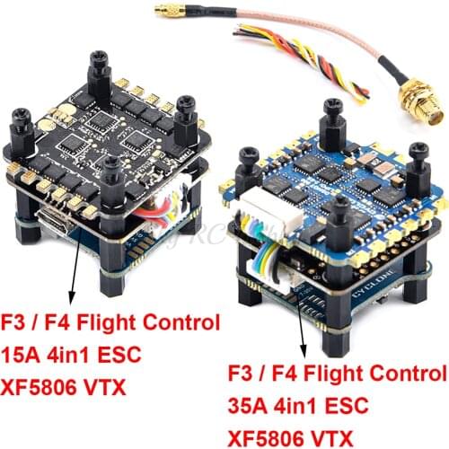 NEW Flytower F3 / F4 Flight Control + 15A / 35A ESC + XF5806 400mW VTX Mini Stack 20mmx20mm for FPV Racing Freestyle RC Drone