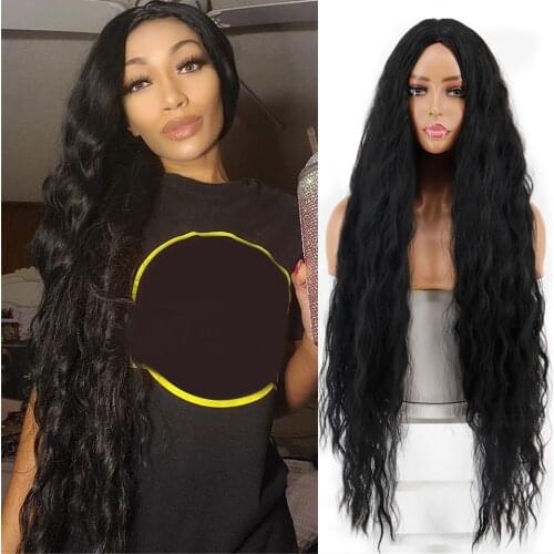 38 inch Super Long Kinky Curly Synthetic Wigs For Black Women Cosplay Hair Wigs Synthetic Wig High Temperature Fiber