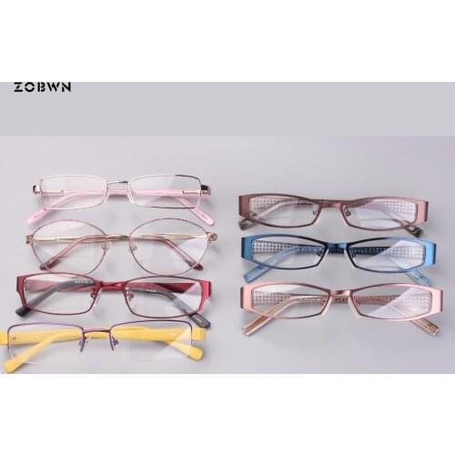 Mix wholesale top selling ladies metal eyeglasses women frame cat eye computer glass frame women men for myopia reading eyewear