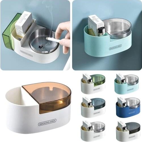 Toilet Ashtrays Wall Self-adhesive Weed Cigarettes Ashtrays Waterproof Bin Ashtray Cigar for WC Home Bedroom Smoking Accessories