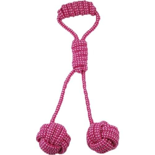 Pets Dog Toys Bite Resistant Cotton Ball Stick Knot Rope Toy Interactive Puppy Chew Teeth Cleaning Toys For Dogs Cats