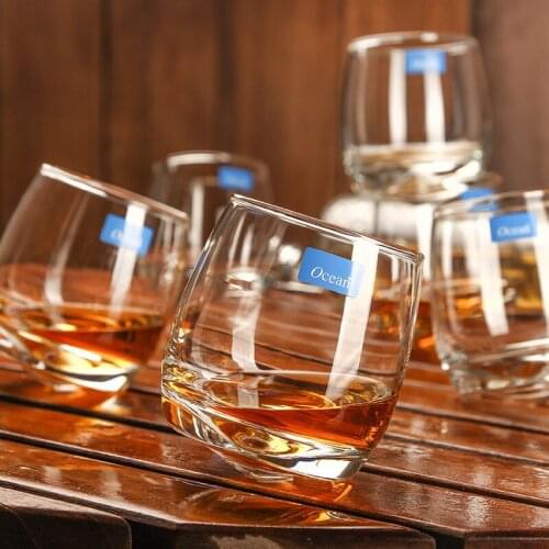 Thailan Ocean Cuba Roly-poly Rotate Whisky Rock Glass Bar Chivas Regal Brandy Whiskey Beer Culet Tumbler Cheap Crystal Wine Cup