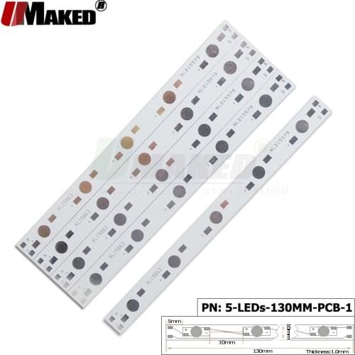 LED PCB 130MM Aluminum plate 1/3/5W high Power leds installed Light Board Heatsink For Hydroponics Aquarium Tube Grow light DIY