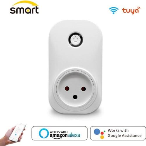 Tuya Smart Life Wifi Socket Israel Plug 16A App Power Monitor Remote Voice Control With Google Home Alexa Echo Timer the Devices