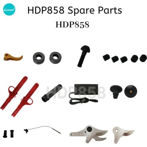 HDP858 pruner spare parts blades, limited switch, cable and screws,ball screw, connector and charger