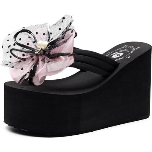 Women sandals summer flat pearl sandals flip flops rome shoes string bead slippers mujer gladiator sandalias sapatos femininos