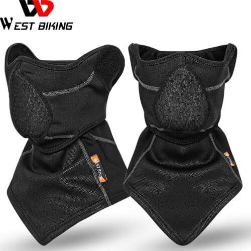WEST BIKING Winter Sport Face Cover Warm Fleece Cycling Cap Bike Neck Warmer Men Women Running Scarf Ski Motorcycle Head Cap Hat