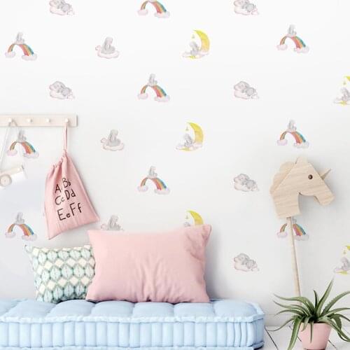 1/3/5/10/20set Cartoon Rabbit Wall Stickers for Princess Room Decorative Girls room Nursery Wall Decoration Sticker Home Decor